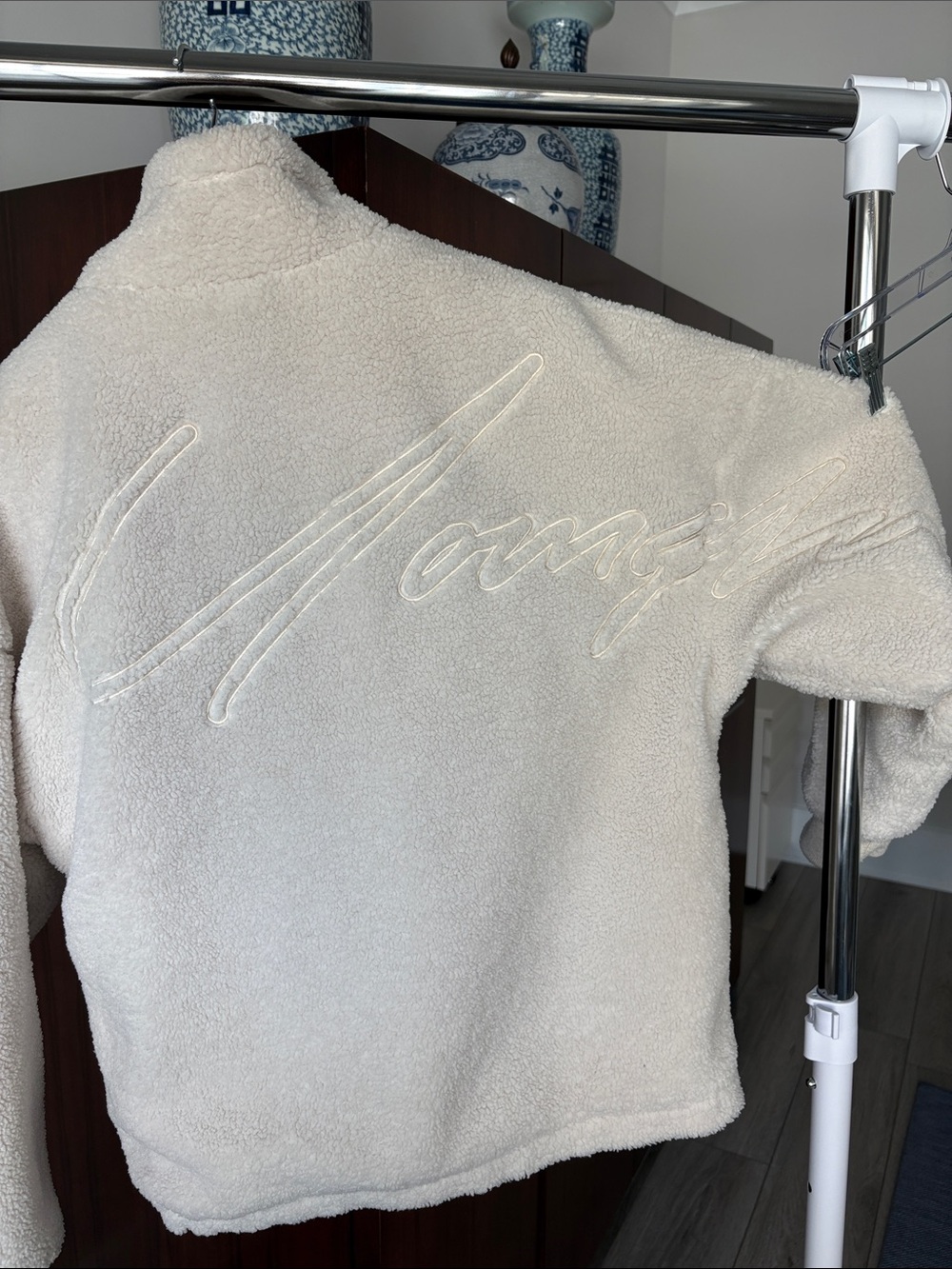 YoungLA unisex Cozy Sherpa Jacket - Cream Sz S
